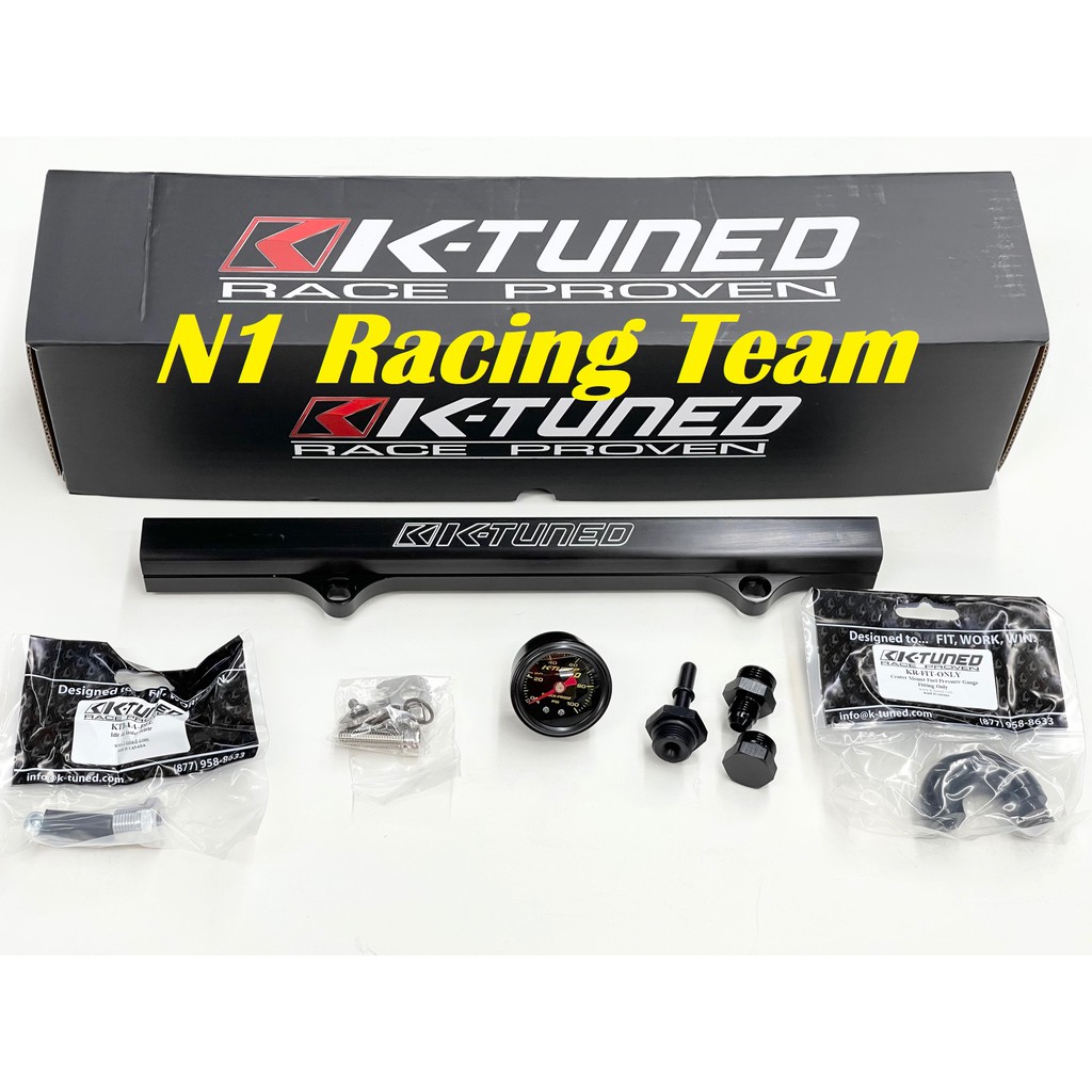 (K20A / K24A) Fuel Rail KTuned KTD Fuel Rail + Fuel Pressure Meter