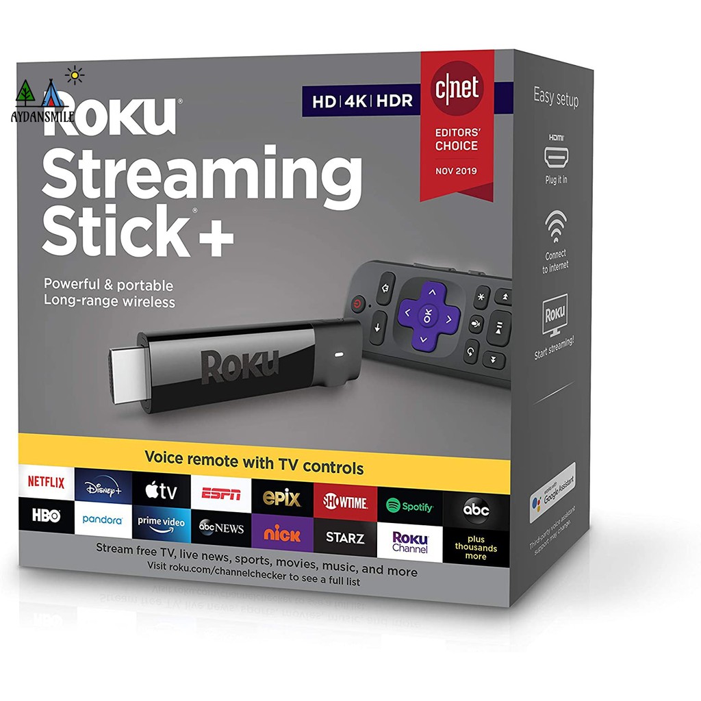 Roku Streaming Stick+ | HD/4K/HDR Streaming Device with Long-range Wireless and Voice Remote with TV Controls