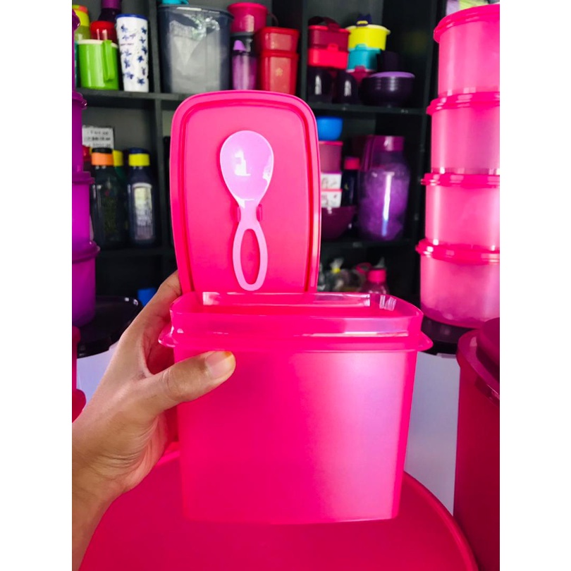 🔥SALE🔥[READYSTOK]Tupperware Shelf Saver with Spoon 840ml (1) / (4) / (8) AND FREE STICKER UTK ORDER (8PCS)-PURPLE/PINK