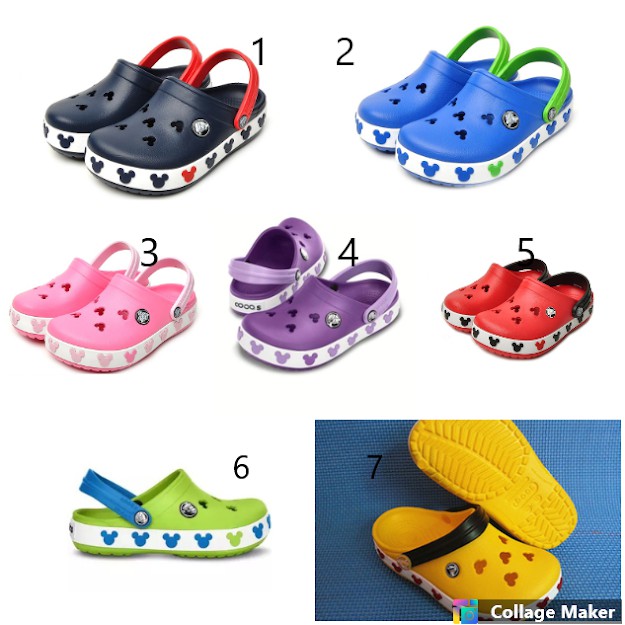 crocs with mickey mouse holes