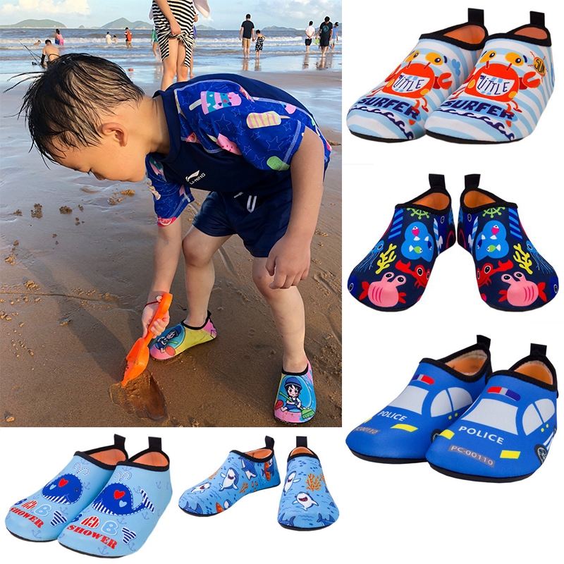 Kids Beach Shoes Soft Rubber Non-slip Swim Shoe Outdoor Boy Girls  Snorkeling Barefoot Shoes | Shopee Malaysia