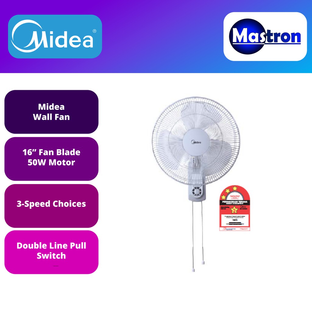 Midea 16 Wall Fan Mf 16fw6h Shopee Malaysia