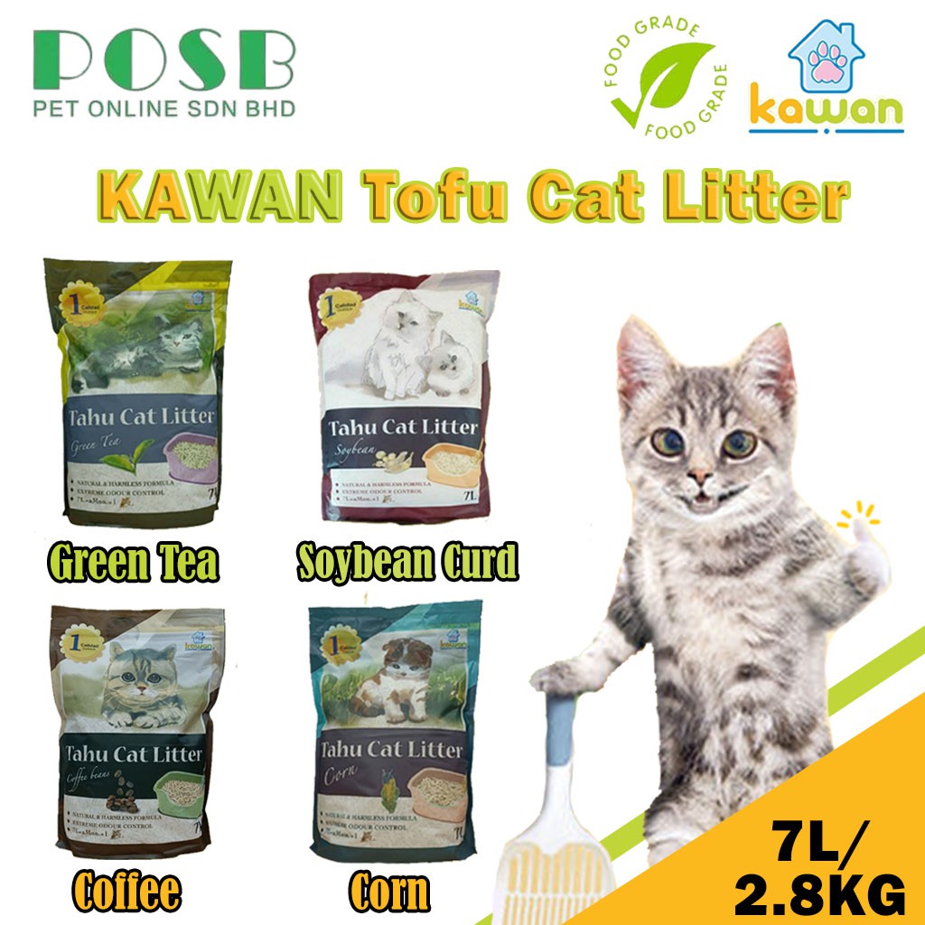 6pack KAWAN Tofu cat litter 7L / Tahu cat litter / cat litter (6pack