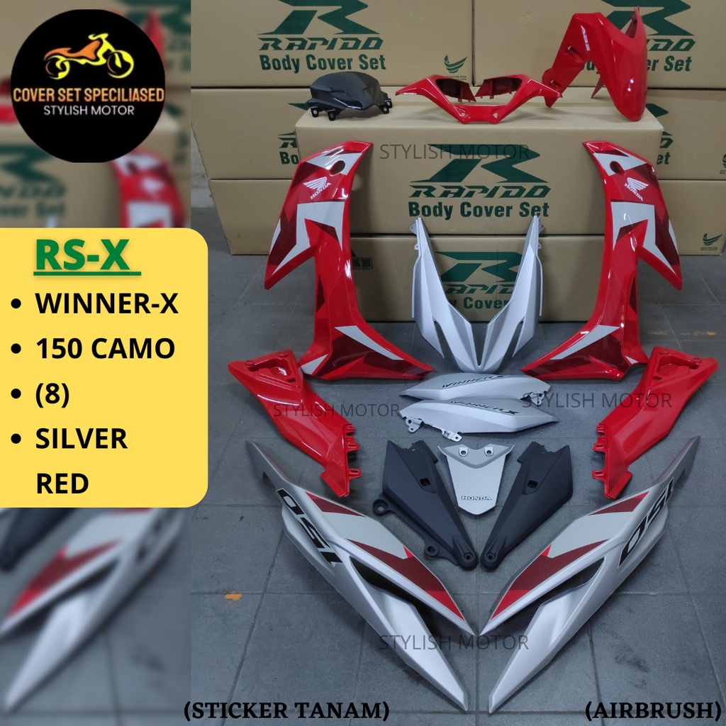 Sticker Tanam Airbrush Rapido Cover Set Honda Rsx Rs X Winner X