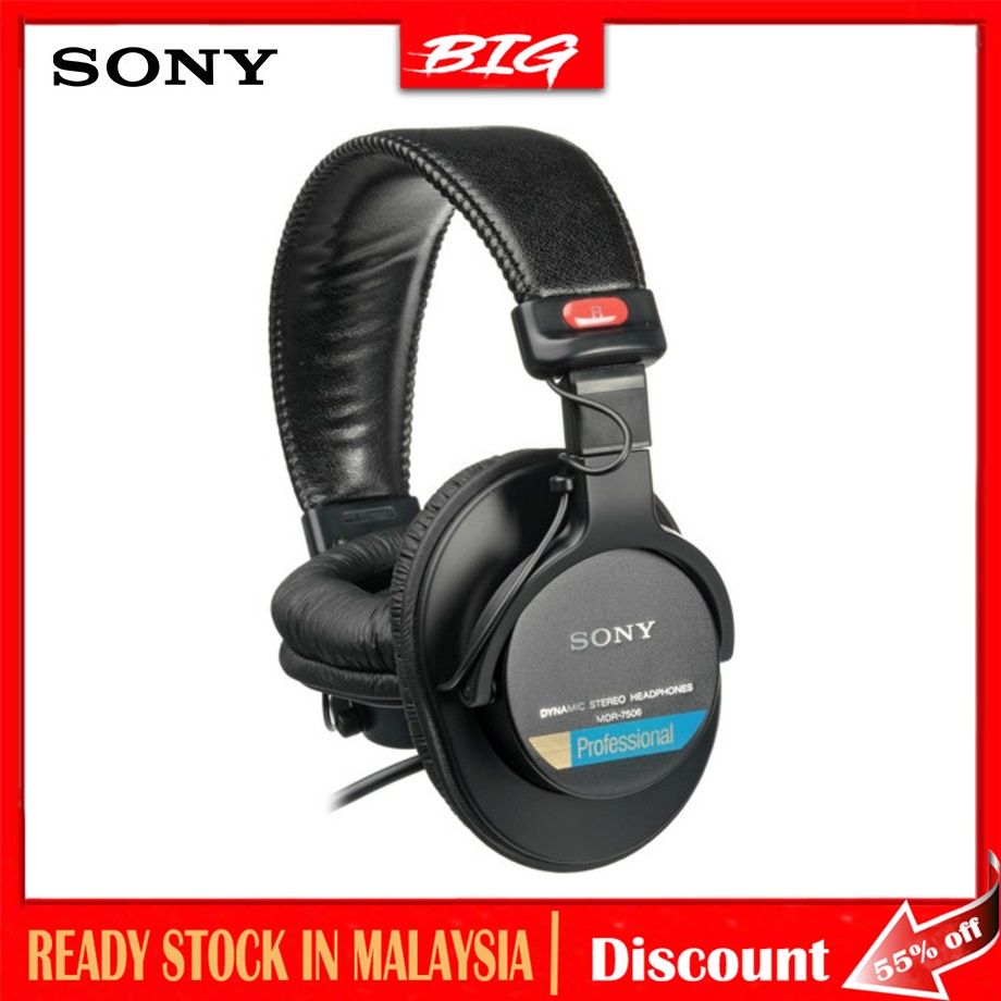 SONY MDR-7506 head-mounted fully enclosed recording studio Monitor  Headphones HIFI Music Wired Headphone | Shopee Malaysia