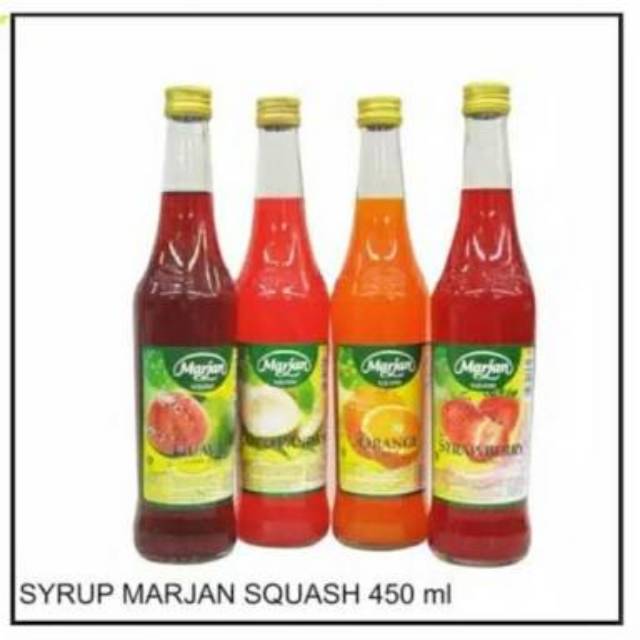 Marjan Syrup Squash Mango Orange Leci Cocopandan 450 Ml Malaysia