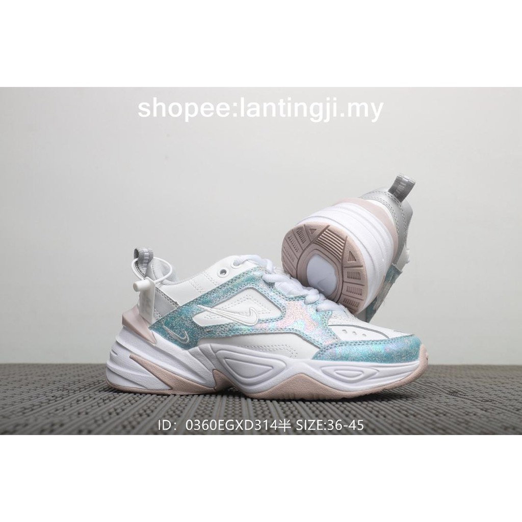 Nike M2k Tekno Black Royal Volt Casual Sports Old Shoes Shopee Malaysia