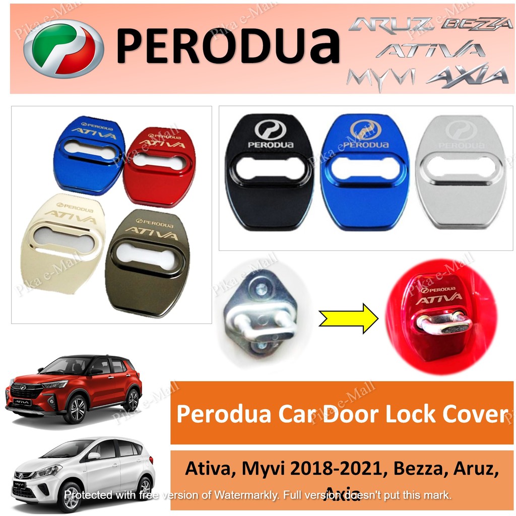 [4pcs/set] Perodua Car Door Lock Cover For Perodua Myvi 2018, Perodua