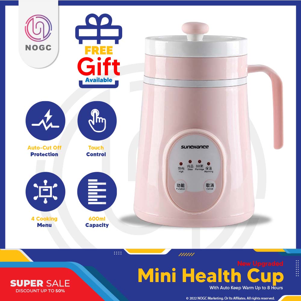 ‎️‍🔥NOGC‎️‍🔥 NSA-102 Smart Electric Health Cup And Warmer With Ceramic Cup Slow Cooker Baby Food + FREE Gift