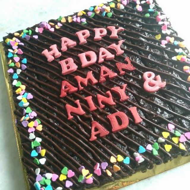 Brownies Decoration With Writing Shopee Malaysia