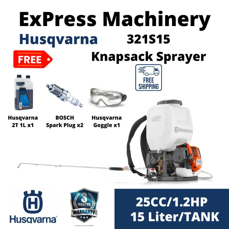 [Free Shipping] HUSQVARNA 321S15 Garden Knapsack Sprayer 15L