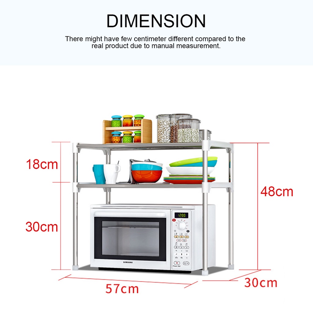 FINSSO: Kitchen Steel Shelves Organizer Rack Multipurpose Shelf