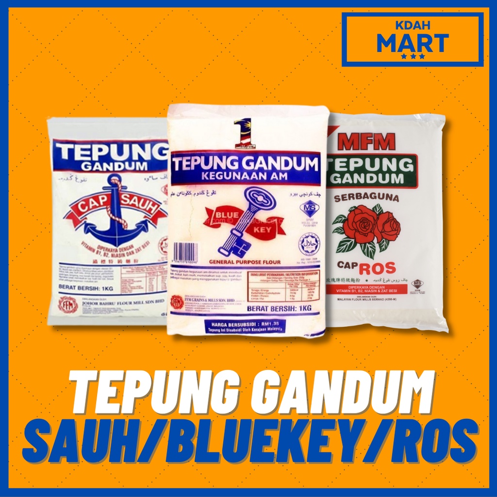 Buy Gandum Cap Blue Key 1kg Cap Sauh Cap Ros Seetracker Malaysia