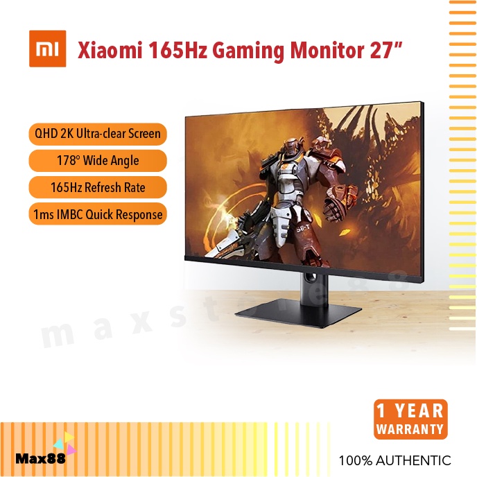 Xiaomi 2K Gaming Monitor 27" QHD 165Hz Desktop ESports IPS Screen 178