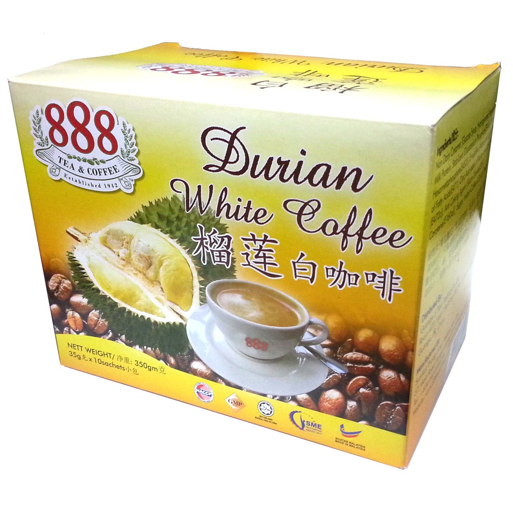 888 3 In 1 Instant Durian White Coffee (35g x 10 Sachets) Shopee Malaysia