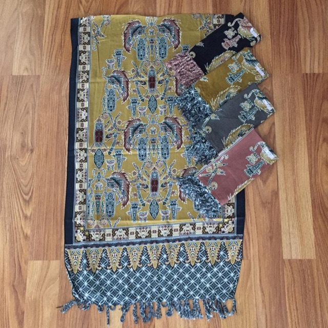 Batik Scarf/Batik Shawl/Dayak Motif Batik Scarf - 5 Colors | Shopee ...