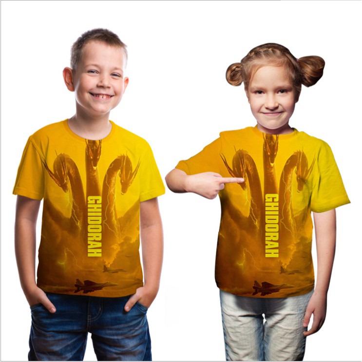 3d Kids Tshirt Godzilla Children S Tshirts Godzilla King Of The Monsters T Shirt Shopee Malaysia - king ghidorah roblox shirt