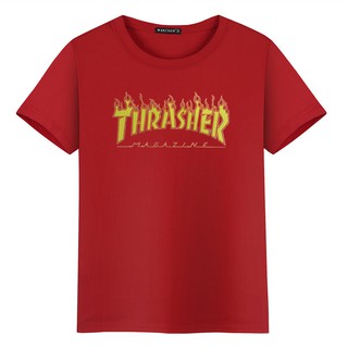 Thrasher Flame Tee Unisex T Shirts Men S Causal Short Sleeve T Shirt Printed Letter Tops Shopee Malaysia - yellowred roblox letter r short sleeve t shirt tee tops