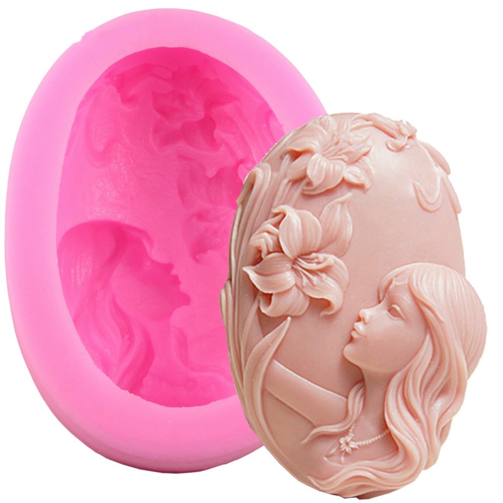 RM20&FREESHIP Fairy Flower Girl Soap Silicone Molds Fimo ...