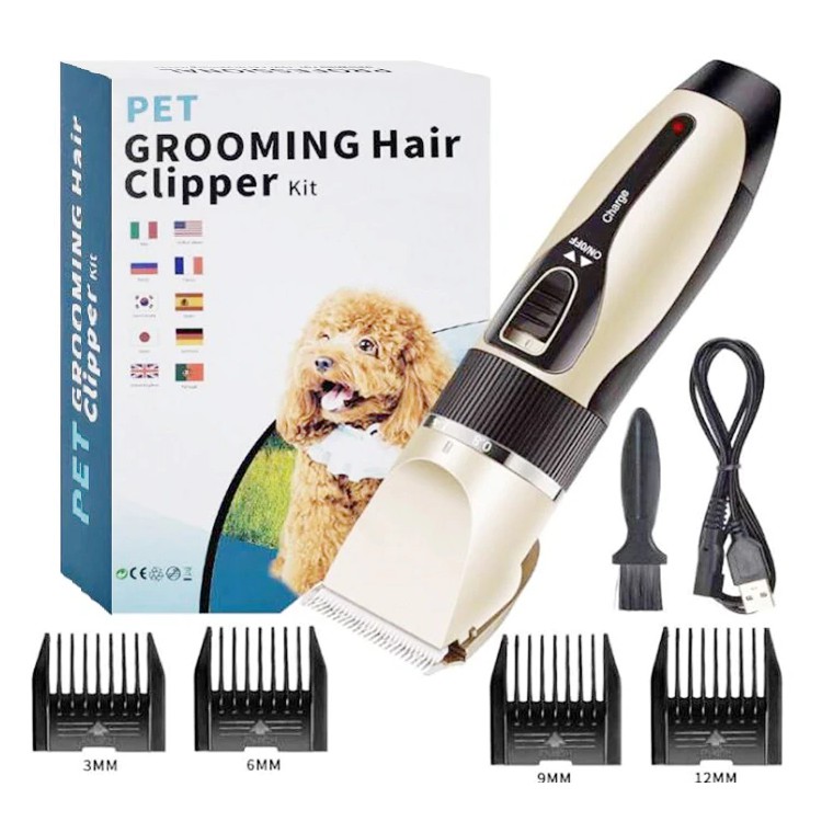 Rechargeable Pet Cat Dog Hair Trimmer Grooming Kit Electrical Clipper Shaver Set Haircut Machine Cat bulu botak kucing