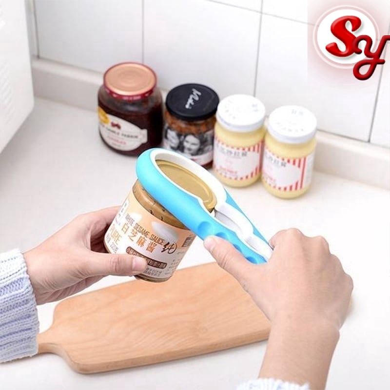 Kitchen 4 in 1 Multipurpose Manual Twist Anti Slip Can Lid Jar Bottle Cap Opener Kitchen Helper Tool (1 PCS)