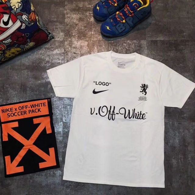 t shirt nike logo off white