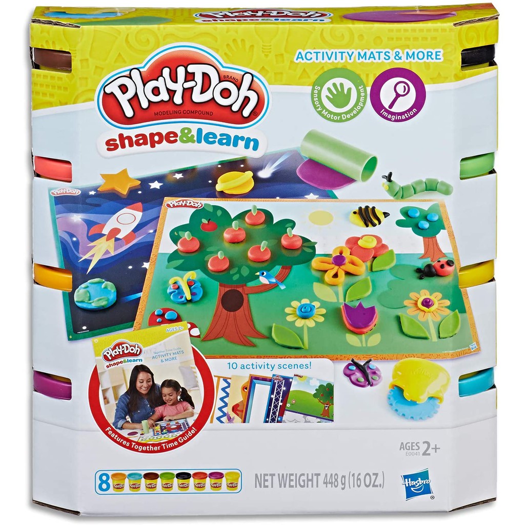 play doh shape and learn textures and tools