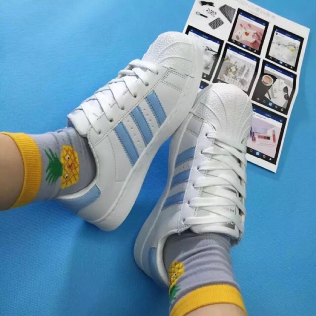 adidas superstar baby blue