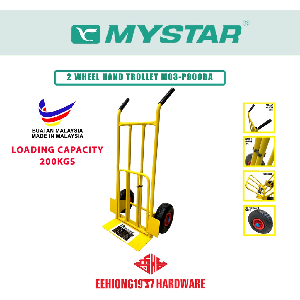 MYSTAR 2 WHEEL HAND TROLLEY M03-P900BA RODA TROLI TANGAN