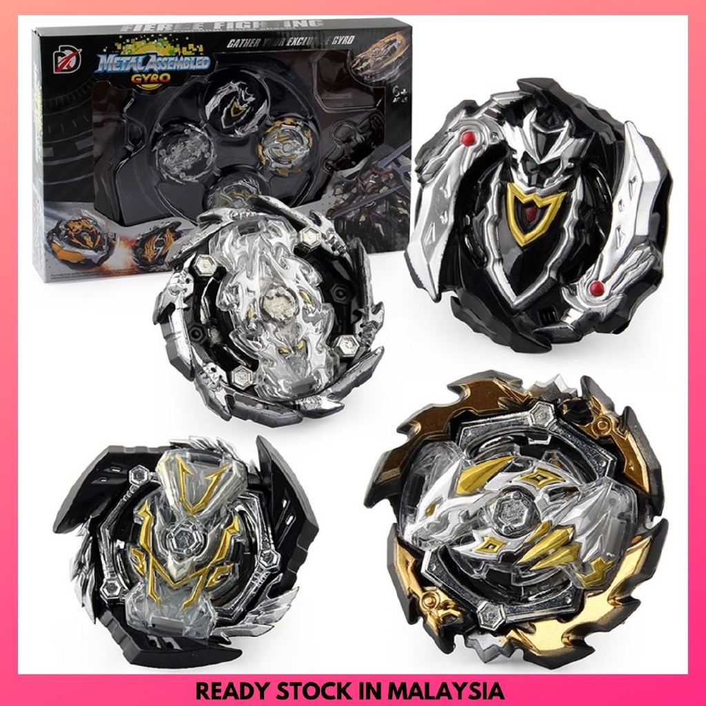 Alloy Beyblade Burst Gyro Fighting Gyroscope Launcher Black Spinning ...