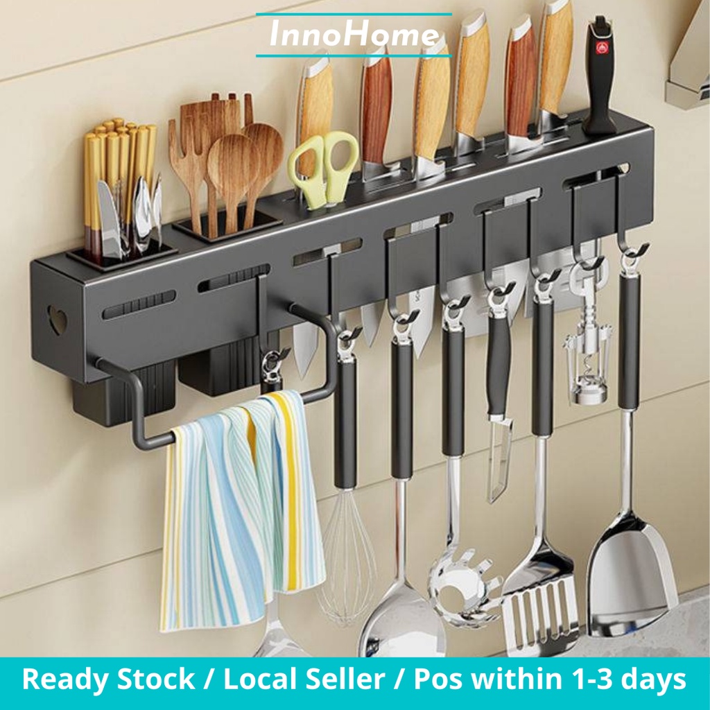 READYSTOCK 3in1 Wall Mounted Kitchen Organizer for Spoons Knives