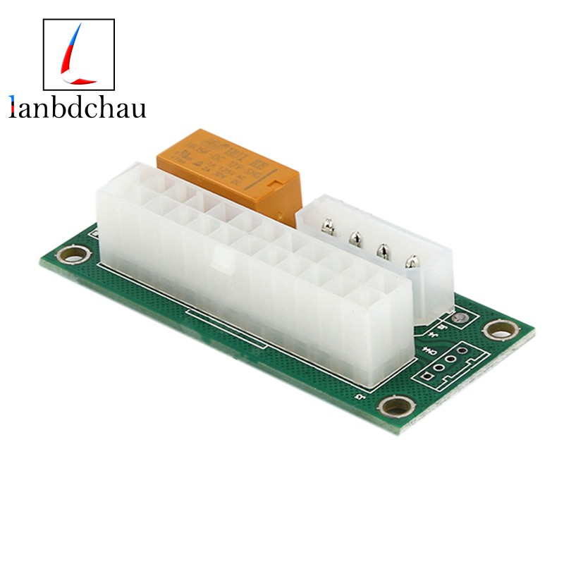 24 Pin to 4 Pin ATX Power Supply Sync Synchronous Starter Extender ...