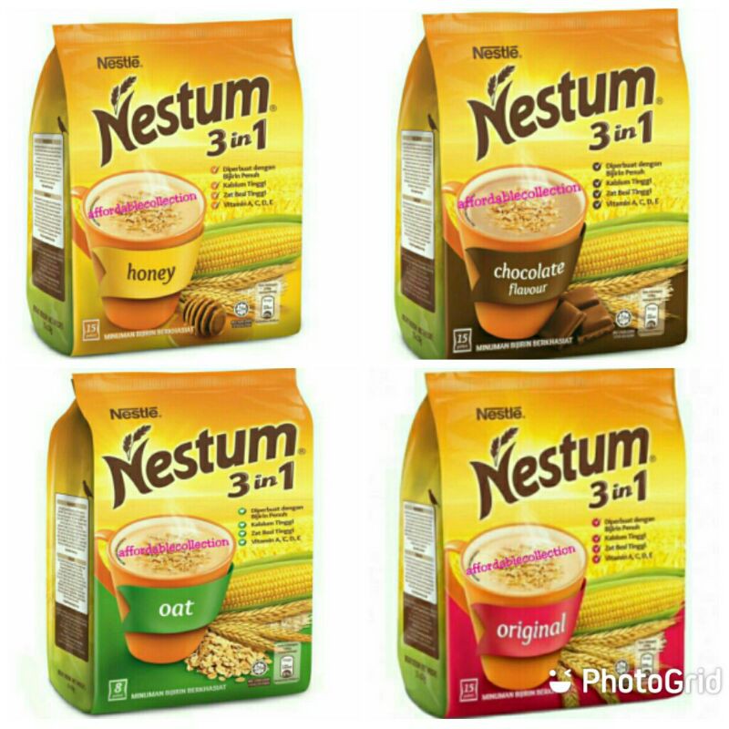 Buy Nestle Nestum 3 In 1 Cereal Drink Original Honey Chocolate Oat Brown Rice Kurma Prune Banana Caramel Seetracker Malaysia