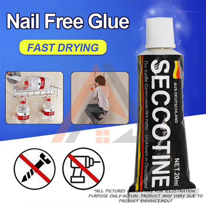 SECCOTINE Sealant Fix Adhesive Glue Free Nail Glue Super Strong Metal