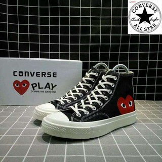 cdg converse black high