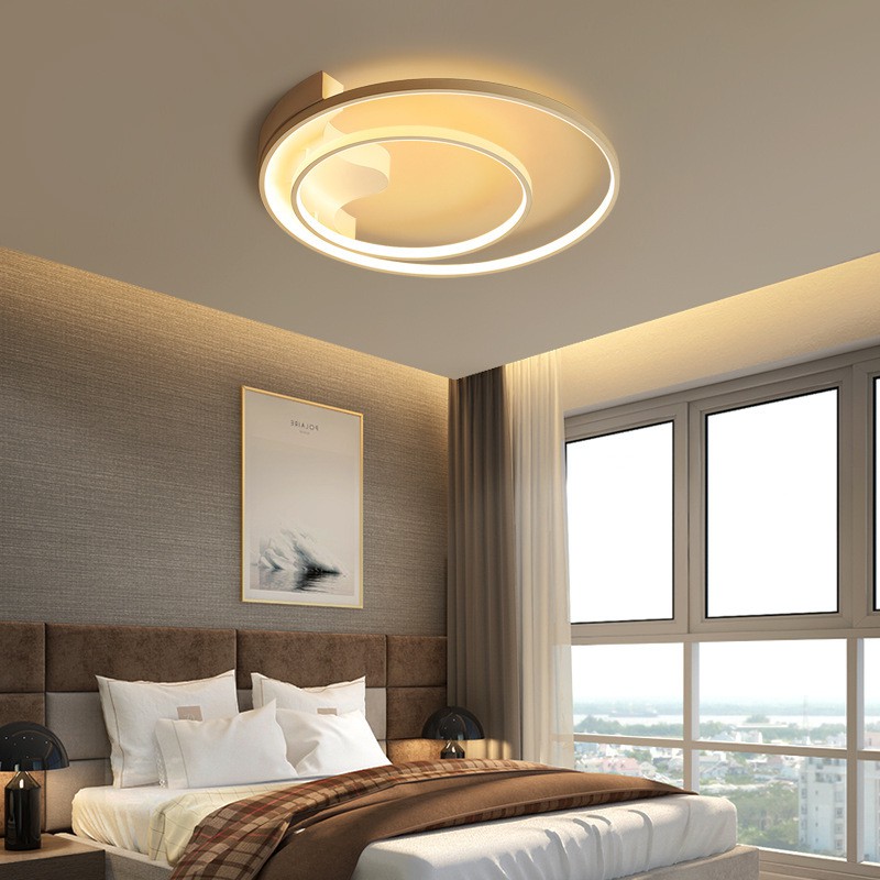 Postmodern Square Round Led Ceiling Lamp Master Bedroom Lighting Living Room Lamp Simple Home Creative Study Room Lamp