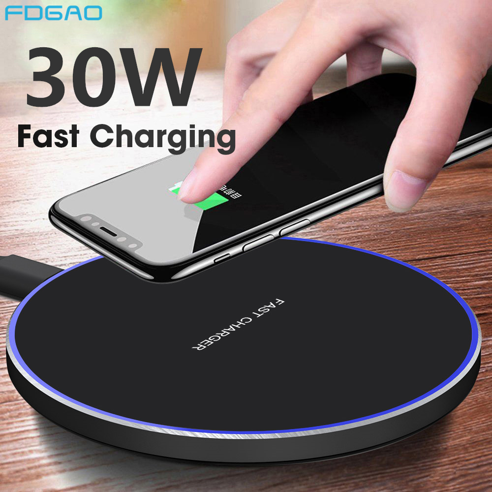FDGAO 30W Wireless Charger For Samsung S20 S10 S9 Note 20 10 Qi Quick