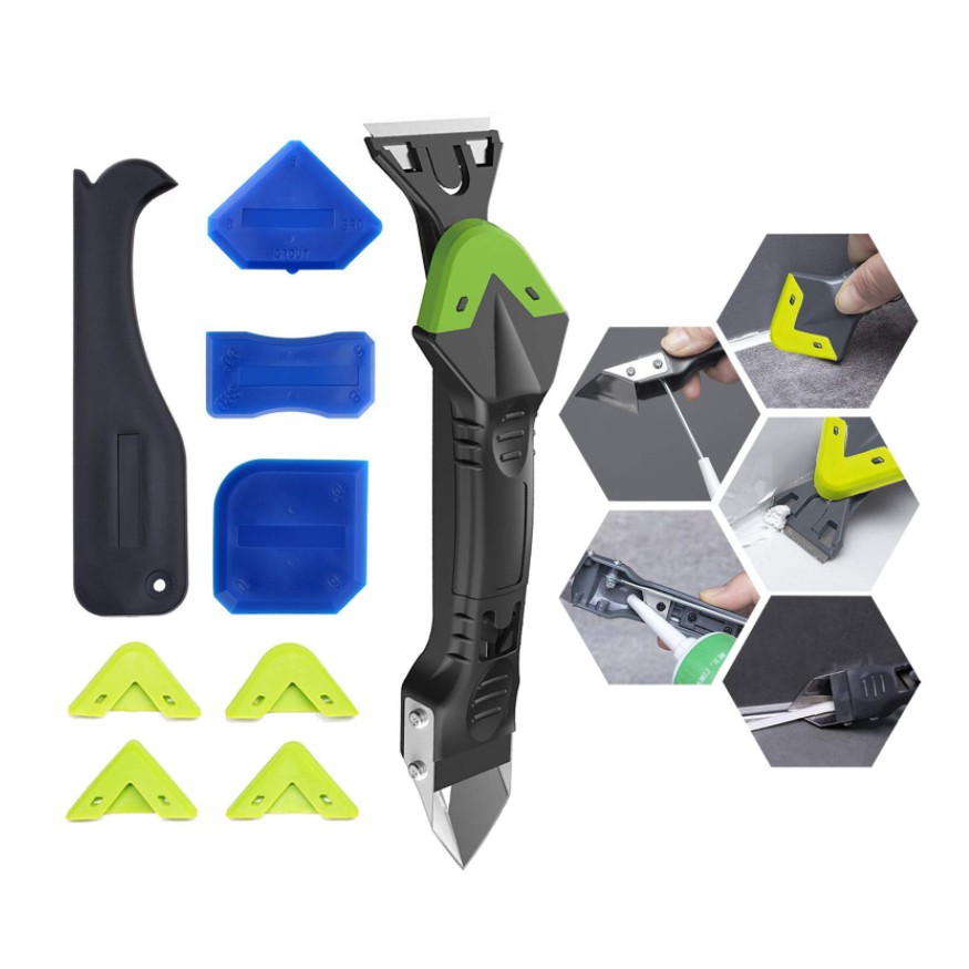 5 in 1 Caulking Tool Kit with 4 Silicone Caulk Finishing Tool Set