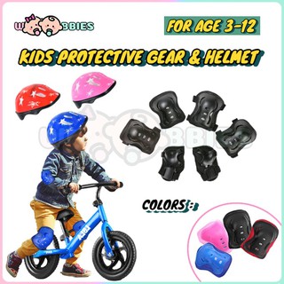 🔥CLEAR STOCK🔥 👶🏻Woobbies Kids Protective Gear Set Helmet Knee Elbow Pad Children Scooter Cycling Skate Roller Bicycle