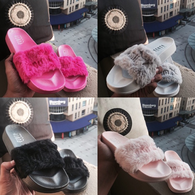 puma fenty slippers pink
