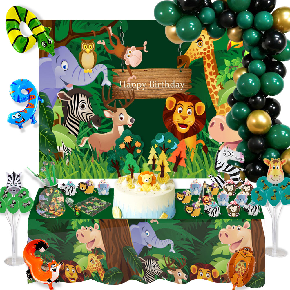 Jungle Party Balloons Decoration Safari Animal Party Balloons Strip for Kids  Boys Birthday Baby Shower Decor Zoo Themed Party Supplies | Shopee Malaysia