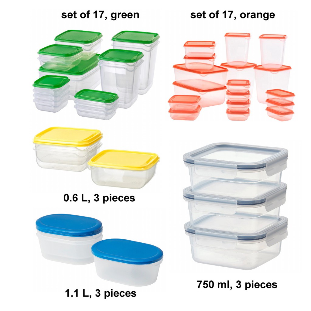  IKEA Airtight Food Container Bekas Makanan Tupperware Microwave safe 