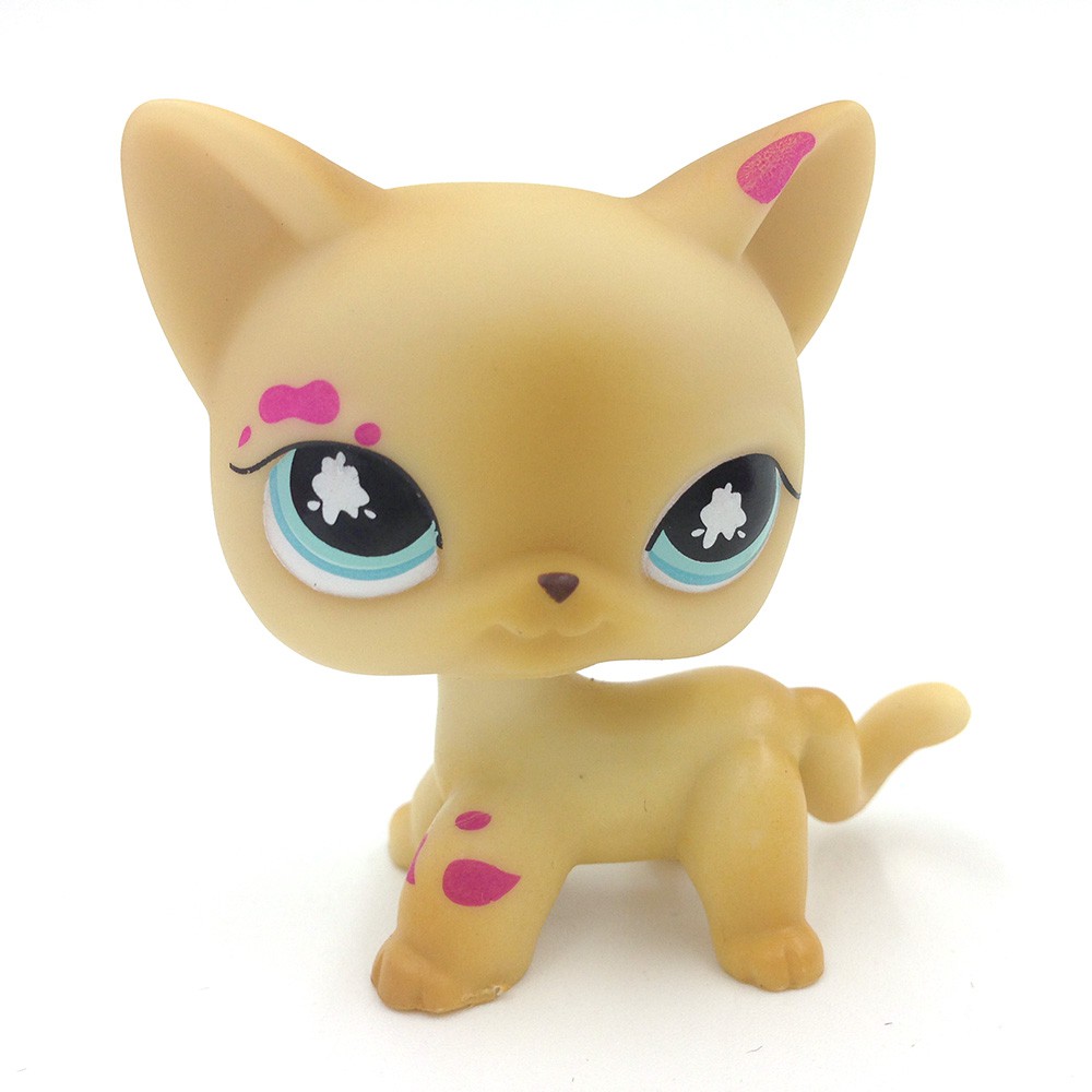 Littlest Pet Shop LPS 816 Shorthair Cat Gift For Kid Splatter Paint Messiest Toy 
