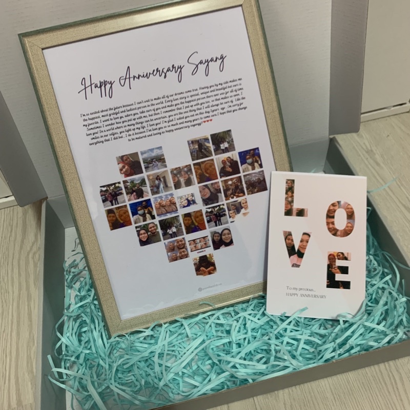 Buy Ship 24 48 Hours Photo Print Love Shape With Free Frame Birtday Gift Anniversary Gift Seetracker Malaysia