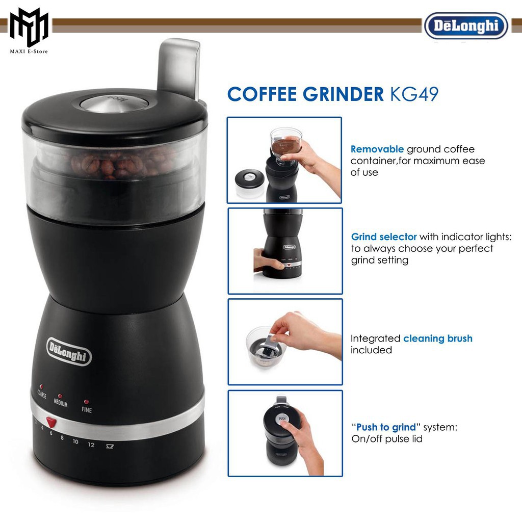 Delonghi Coffee Grinder KG49 170W Shopee Malaysia