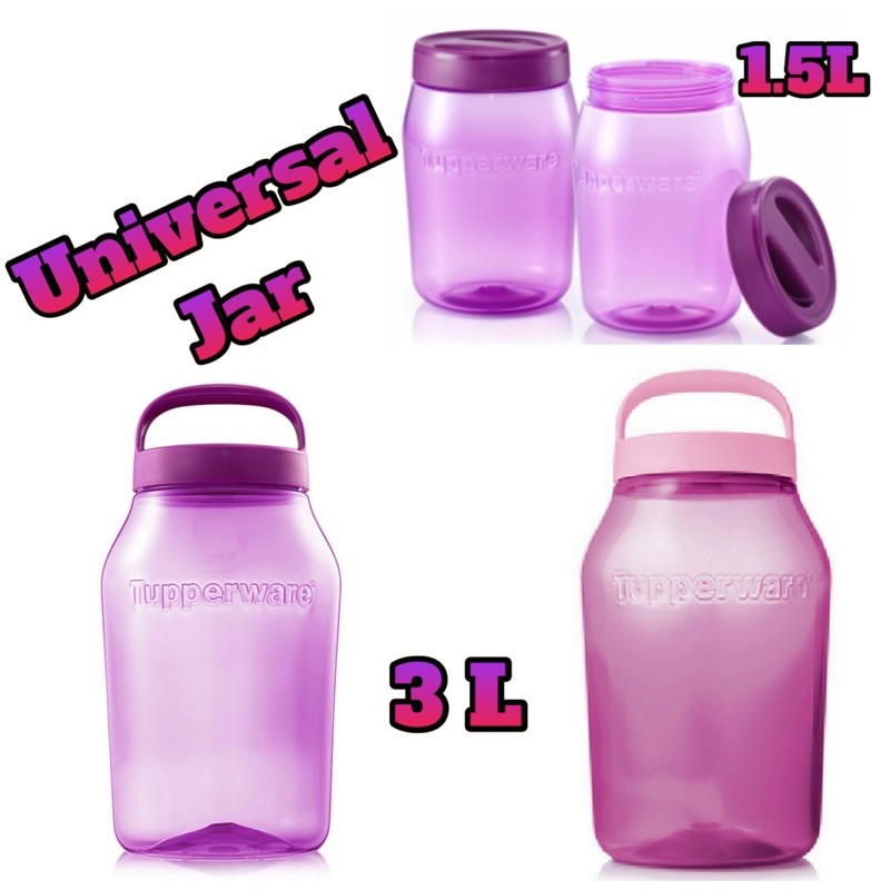 2x BEKAS KEDAP UDARA TUPPERWARE / AIRTIGHT FOOD / Universal JAR / BEKAS GULA / BEKAS PLASTIK/ BEKAS MAKANAN BAYI