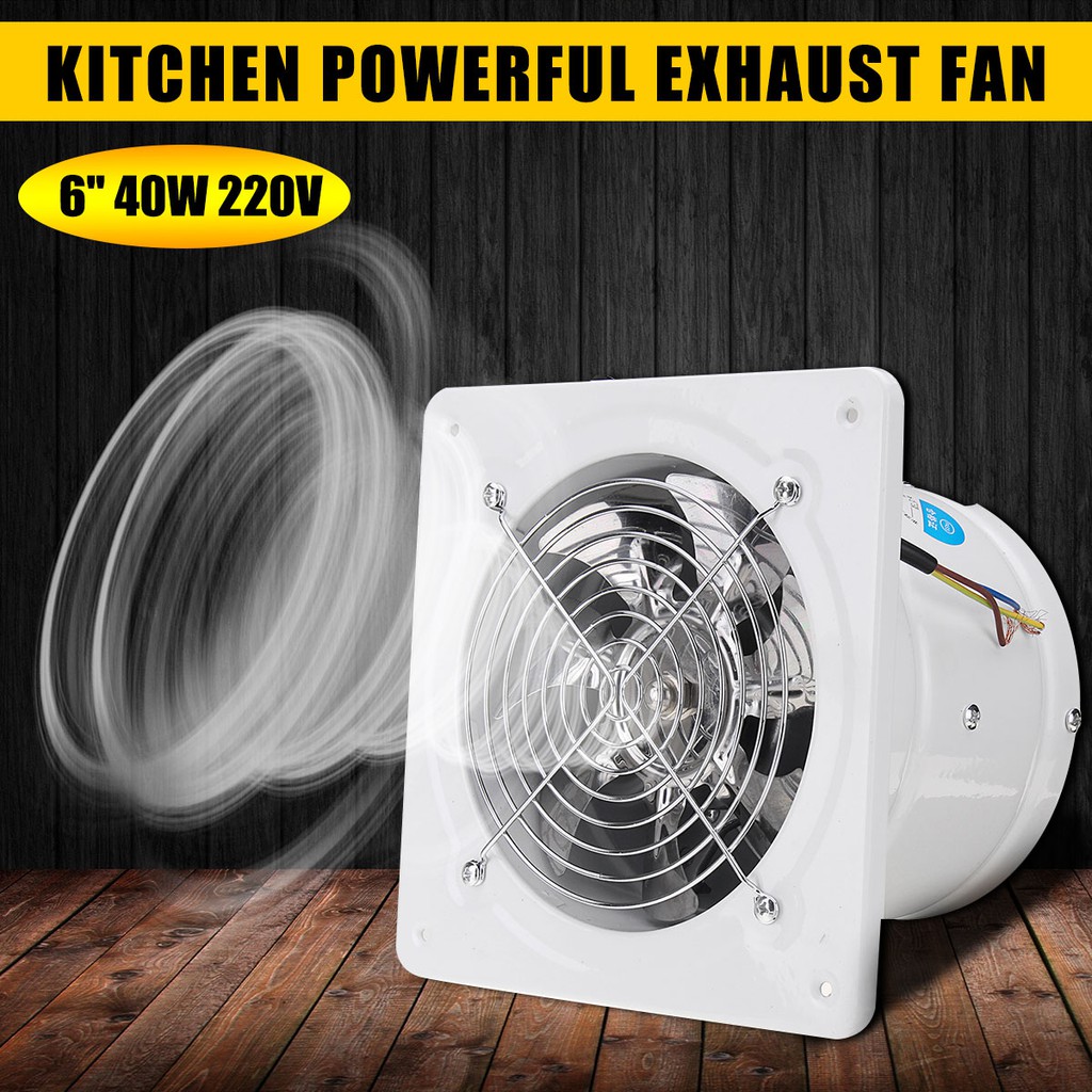 6 Inch 220v 40w Vent Fan Extractor Exhaust Fan Air Ventilation Fans Wall Window For Home Toilet Bathroom Kitchen Shopee Malaysia