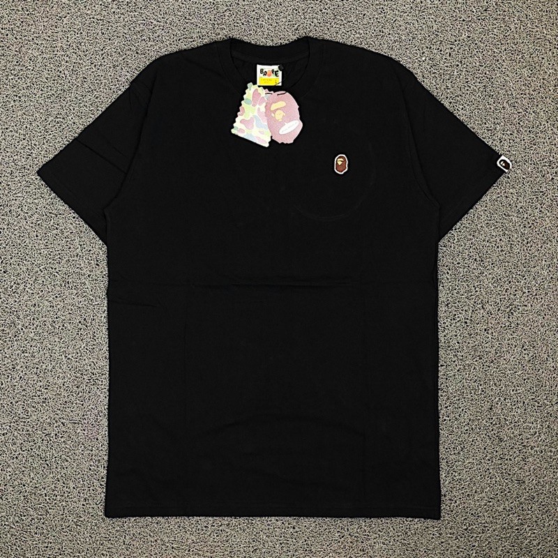 Bape Small T Shirt Logo Black Import Label Shopee Malaysia