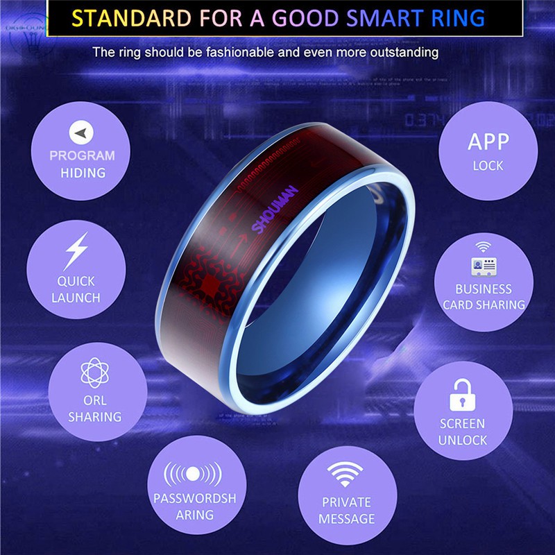 DG Waterproof App Enabled Smart Ring Wearable Technology NFC Smartphones