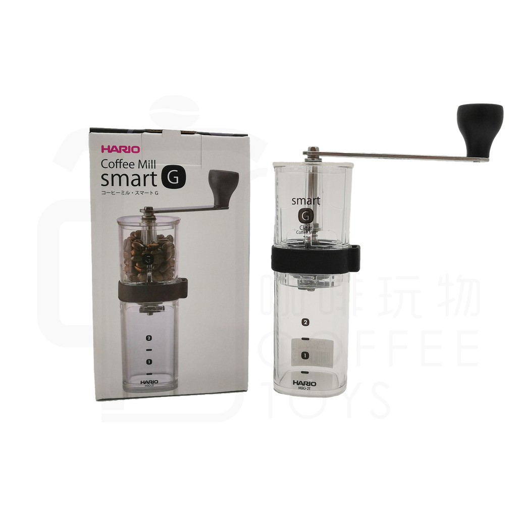 Hario Ceramic Coffee Mill Smart G Clear Hand Grinder MSG-2T/TB | Shopee Malaysia